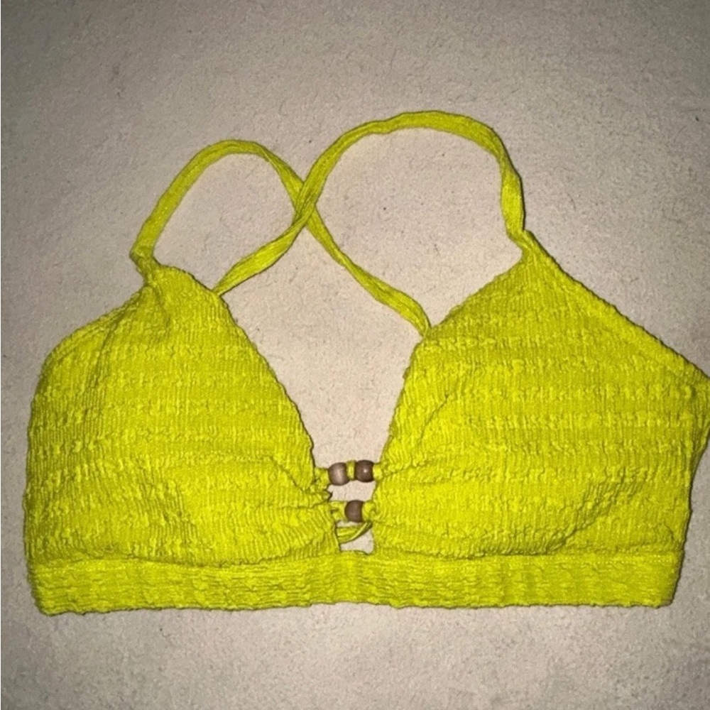 Bright Green Bikini Top Size L